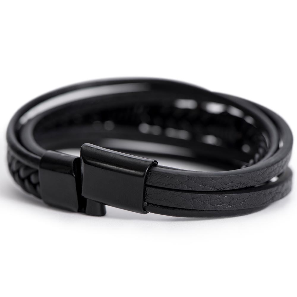 Cross Leather Bracelet - First Father's day